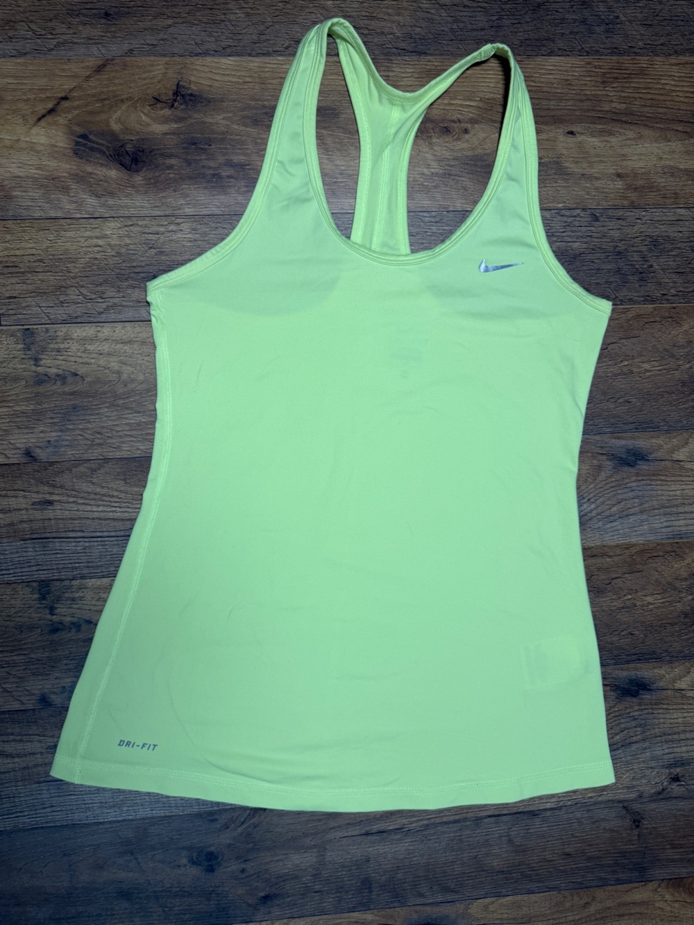 Nike Racerback Athletic Tank Top Neon Lime Volt Green Size Medium